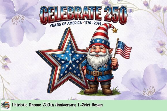 A Festive Patriotic Gnome Design for Your 250th Anniversary Merch