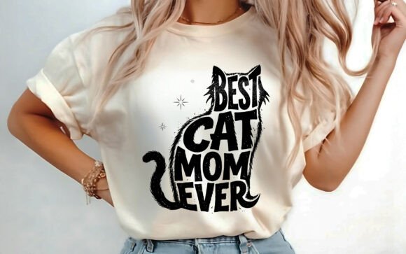 Best Cat Mom Ever Mama Shirt Design PNG: Creative Uses for Cat Lovers