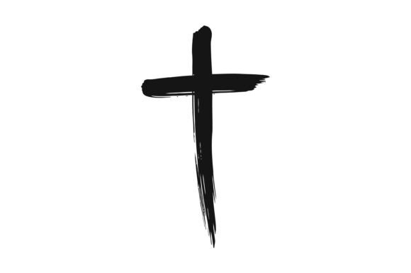 Brush Stroke Cross Minimal Design: A Symbol for Modern Faith