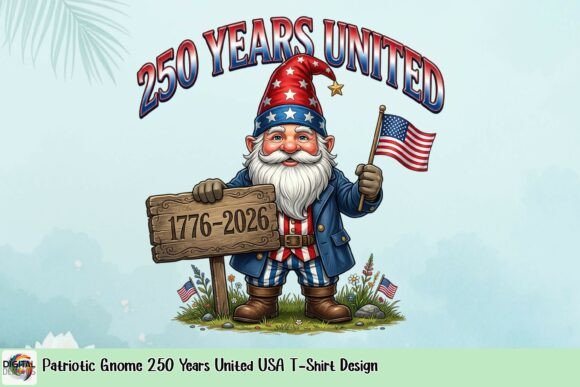 Celebrate the Semiquincentennial with a Whimsical Patriotic Gnome