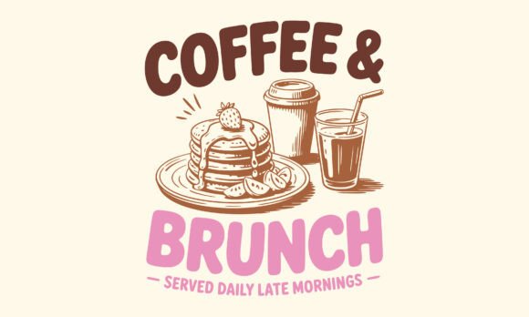 Coffee & Brunch Hand-drawn Design PNG for Creative Projects