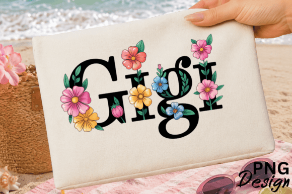 Gigi PNG Design: A Floral Celebration for Creative Projects