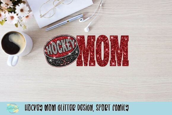 Sparkle on the Sidelines: The Hockey Mom Glitter Design