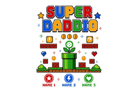 Super Daddi Custom Gaming Design: Retro Pixel Style for Modern Creators