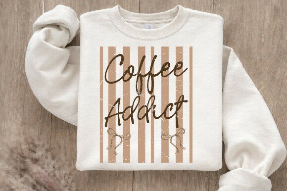 Vintage Coffee Addict T-Shirt Design: Aesthetic Appeal for Creators